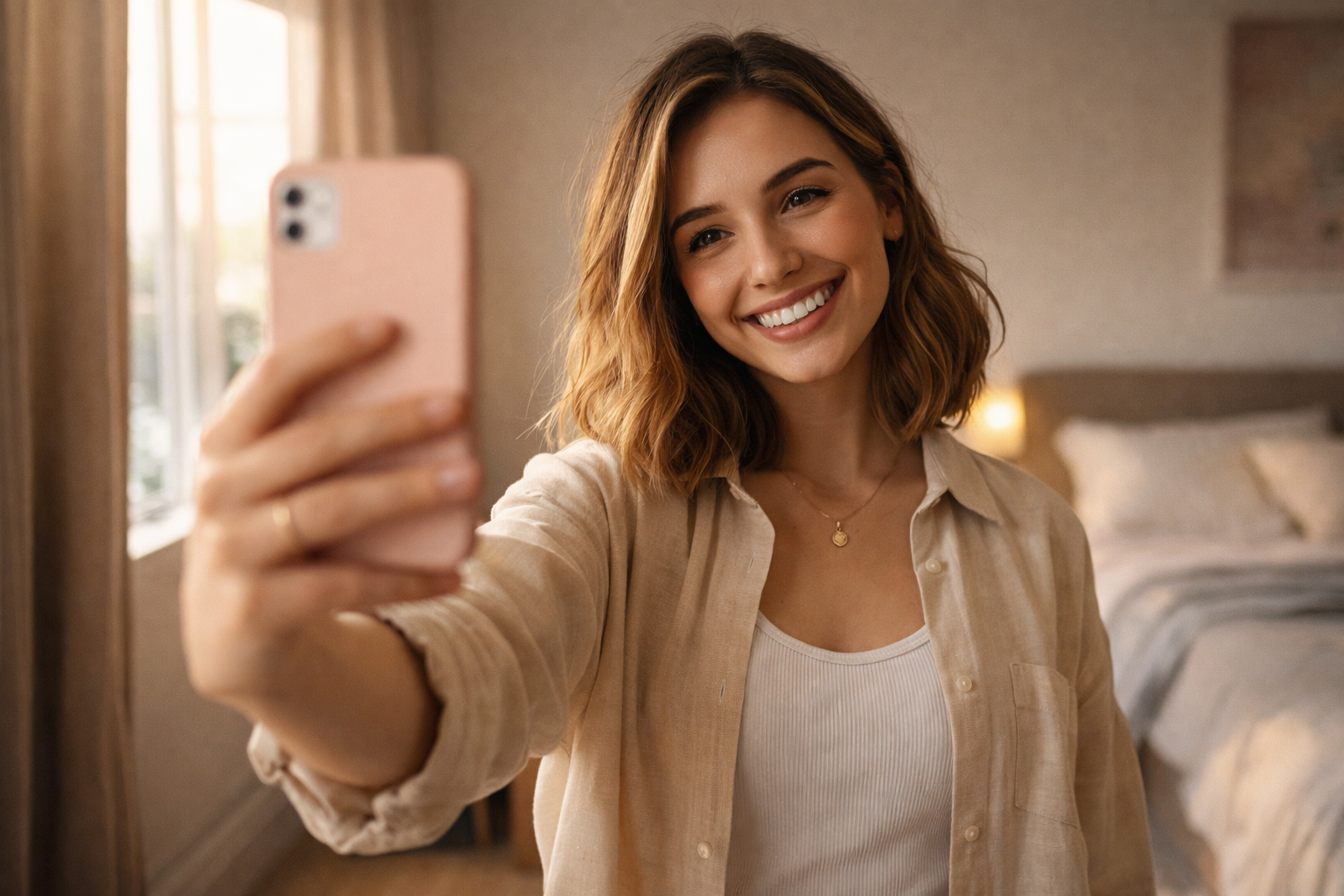 Autorretrato en la habitación iluminada