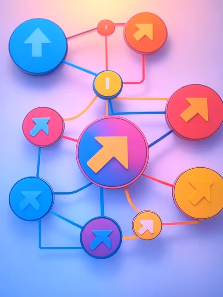 abstract visualization of dating app algorithm with interconnected nodes and percentages, swipe gest
