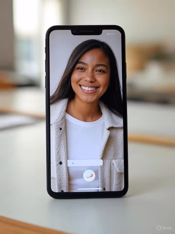 Dating app profile optimization concept, smartphone screen showing dating profile with high quality 