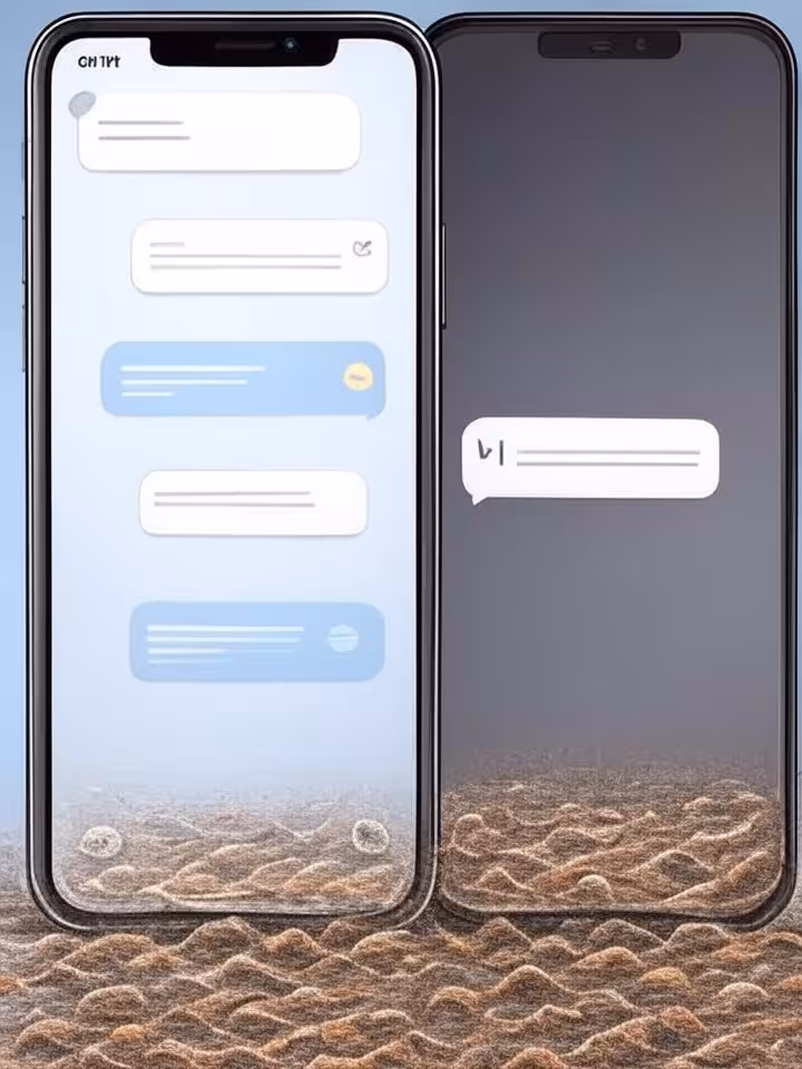 Split screen comparison showing active conversation versus silent benching pattern in dating app int