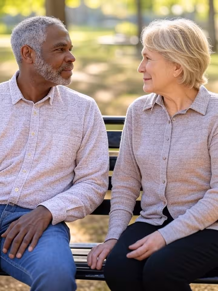 Two people having a respectful goodbye conversation, mature ending of casual relationship, neutral p